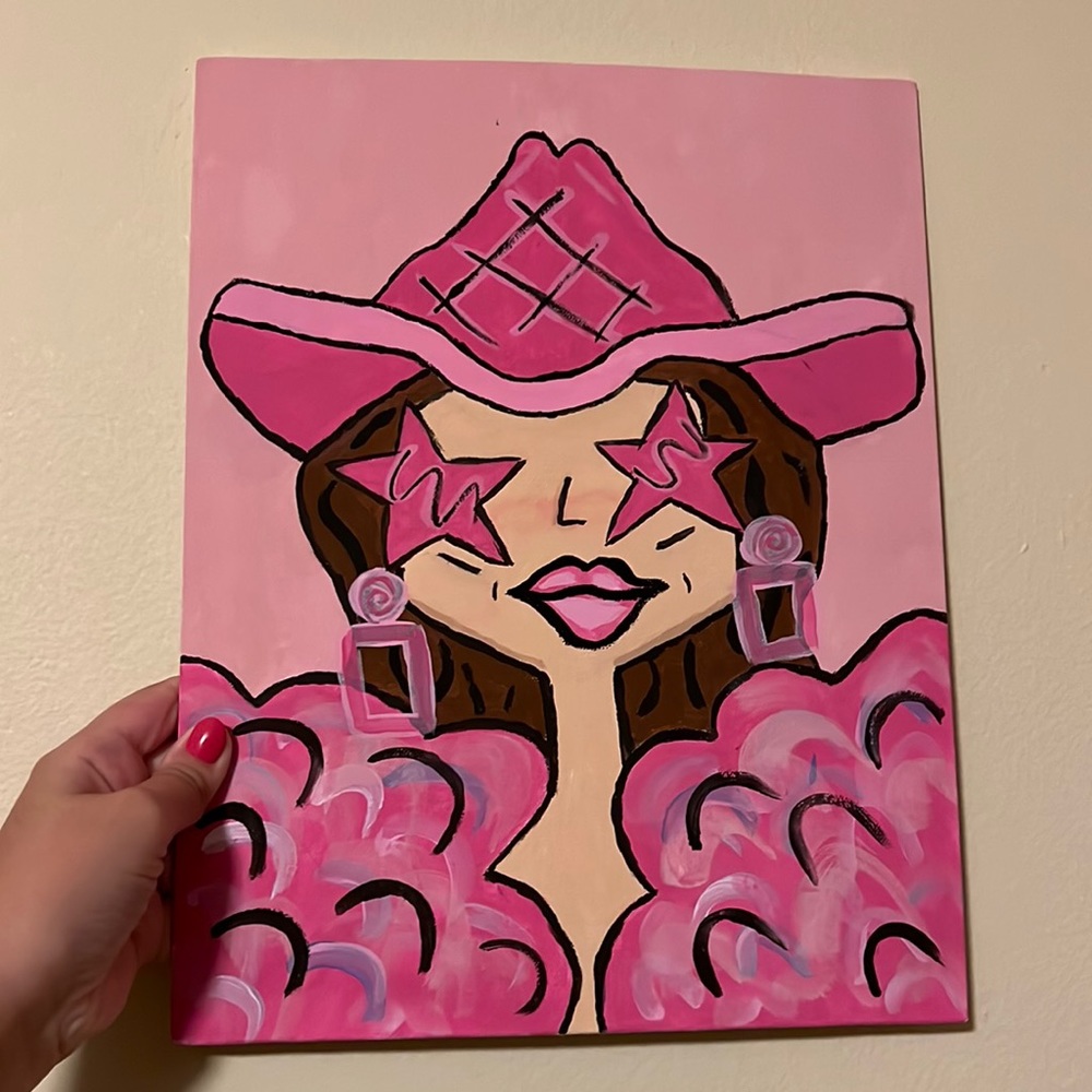 funky gal painting!